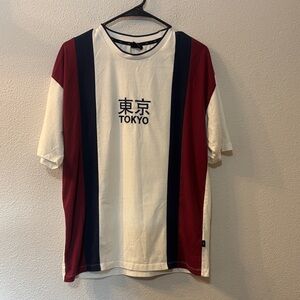 Sunrise Kingdom Tokyo Graphic Men's Shirt - Red, Black, and White